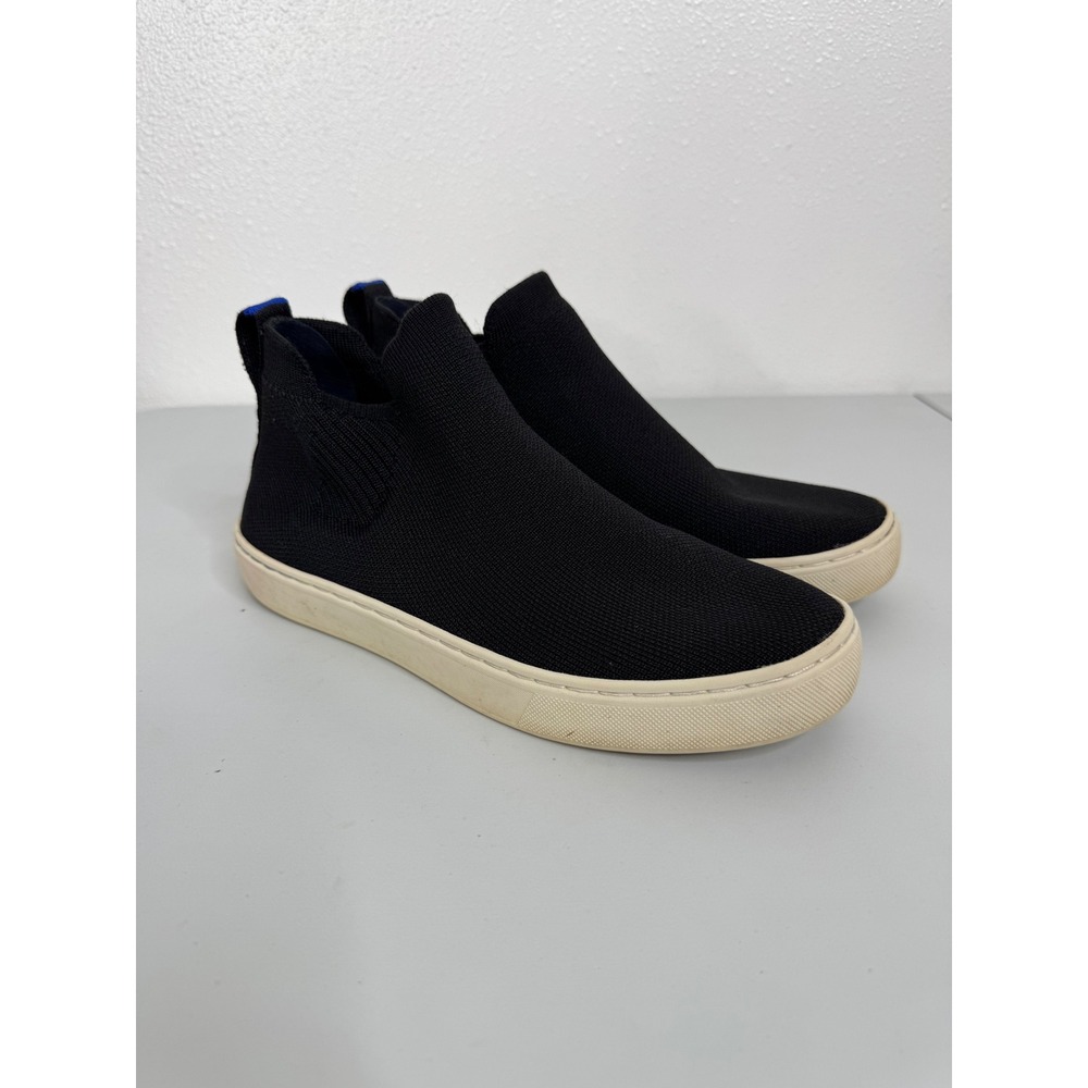 Rothys The Chelsea‎ Black Solid Knit Slip On Sneaker Bootie Womens 6.5
